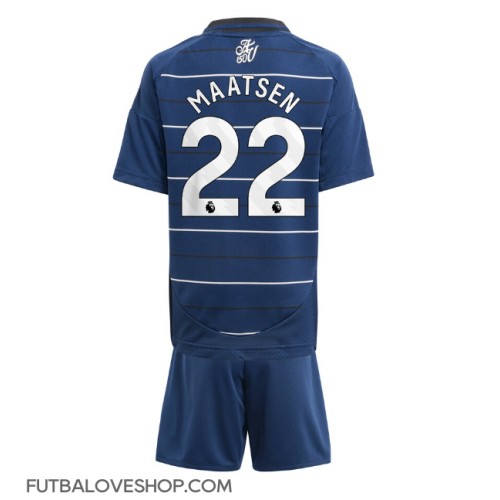 Dres Aston Villa Ian Maatsen #22 Tretina pre deti 2024-25 Krátky Rukáv (+ trenírky)